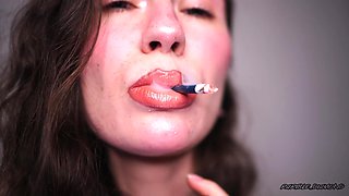 Drool Collector, Smoking Nude Lips