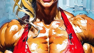 Muscular woman from my patreon