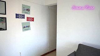 Babysitter Gets Naughty with My Cock and Swallows My Cum - Emma Fiore