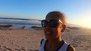 Big ass Thai amateur GF beach visit and homemade sex tape