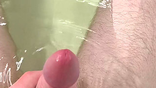 Alone in the bathtub thinks about wet pussy