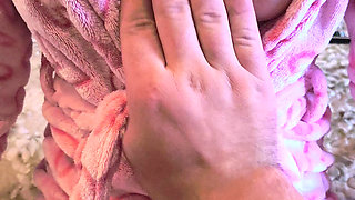 Step Stepbrother Wants to See What I Have Under My Robe and Teases My Virgin Pussy and Body