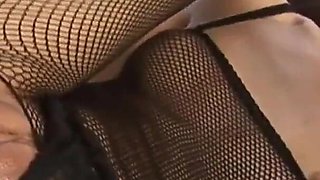 Teen Kapranova swallows cock while having a black toy in her ass