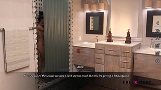 Dreams of Desires Scene 1 - Alex Watching His Landlady While She Taking Shower and Jerking