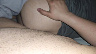 Step son hand slip on step mom big ass in bed