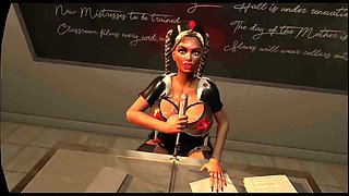 Citor3 3D VR Game Blonde Nurse in Latex Sucks Cum Through Urethra Probe