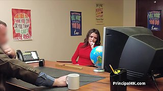 Eating out and having intercourse horny cougar in the office