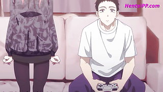 Teenage Blonde Is Horny And Seduced Stepbrother When Playing On Playstation ( Uncensored HENTAI )