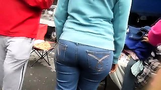 Street voyeur spies on sexy amateur ladies with lovely asses