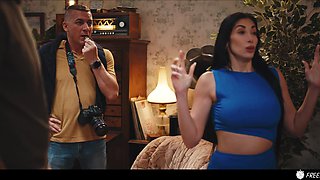 Time freeze powers makes the cougar Clea Gaultier prepared for sex