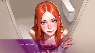 Horny wife fucked by a stranger in a public toilet and cheated on by her husband - 3D hentai animated porn - Mila AI