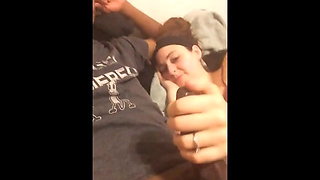 Pregnant White Girl FUCKING and SUCKING Black BF Cock