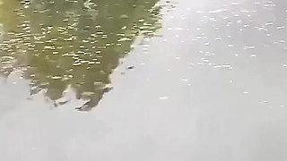 Story #5. French Porn Star Lilly with Glasses Takes a Golden Shower, Sucks a Big Dick, Has Urine and Blows Bubbles in a Park