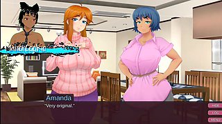 Milfs - Amanda came to visit and Marisa wants to give a hand job and kiss
