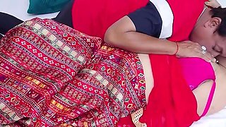 Indian Desi Hot Bhabhi with Big Boobs Enjoy Sex with His Husband