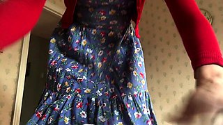 Blonde with big boobs fucked from behind before tit wanking