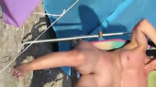 Amateur Nudist Voyeur Beach - Mature Close Up Pussy