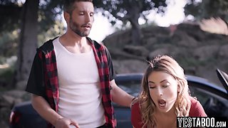 Stranded blond hair babe mature fucks hung stranger