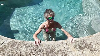 Overunderwater Pool Shots and a Long, Slow-mo Outdoor Shower