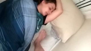 Sister wakes up to a fat hard cock.