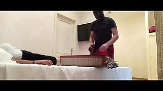MILF Tied up, Blindfolded, Gagged, Fucked, and Facialized