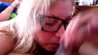 Licking My Tattooed Girlfriend's Pussy and Nutting in Her Mouth After Passionate Sex and Blowjob