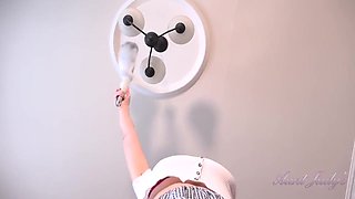 Aunt Judys In Your Busty Wife Keira Gets Horny Cleaning The House