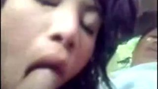 Mexican slut sucking inside the car: Blowjob, Amateur  Public Porn