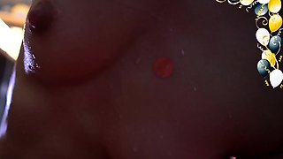 Cute amateur brunette naughty in solo jerking show on camera