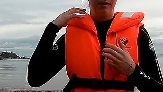 Strapped Tight & Floating Free - Sexy Wetsuit Life Jacket Test