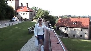 Amateur Blonde German Outdoors