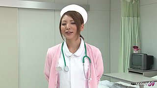 Japanese Teen Nurse seduce to Intense Orgasm with Hitachi Vibrator Stick at Hospital