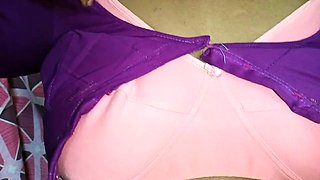Gorgeous Tamil wifey in a stunning saree stirs up desire before heading to work