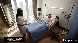 Deeper. Sexy Nurse Angela White Takes Care of Patient Manuel