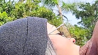 I Asked a Stranger to Film Me on the Beach, I Rewarded Him with a Very Wet Blowjob!