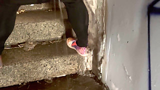 Pissing in the Underpass to the Bus Stop