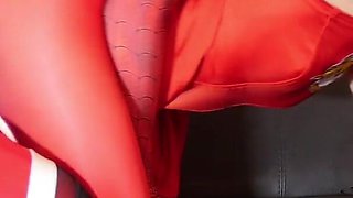 Sonya Durganova flashgirl in 2 layers of nylon pantyhose