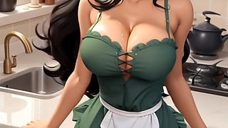 Jaya Anjali have fun in her kitchen (Ai model)