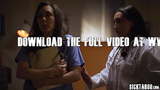 Steamy mom lesbians making out on duty