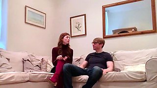 Redhead amateur girlfriend homemade blowjob and fuck