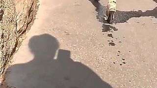 French Teacher Squirt Power Piss in My Car and Pee Walk