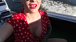 I Flash My Sexy Body on the Boat Ride with My Friends