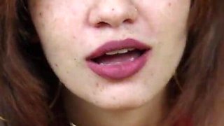 Teen, Natural Redhead Masturbating to Cum