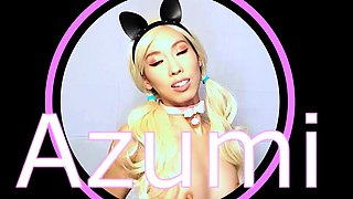 Asian teen getting a toy gave a blowjob