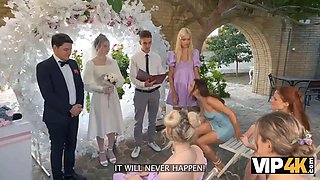 Vip4k. hot bride is having a rough porno with a sir of ceremonies, guests are perplexed