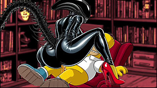 Halloween Special. ALIEN: Sinpsoms. Slut Wife in Monster Costume from Outer Space Gets Her Husband's Hard Cock in Her Wet Pussy