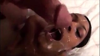 Interracial amateur sluts getting covered in fresh semen