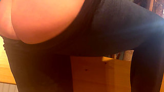 Ass Slaps & Cameltoe Play on the Bench