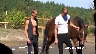 Muscle farmer boys fucking bareback in the farm