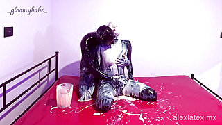 Sticky latex play, Trailer, messy sex - Alex Latex